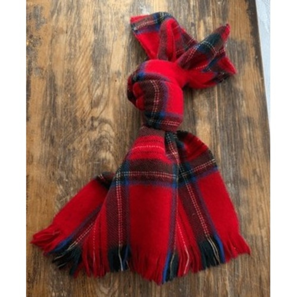 Pendleton Wool Scarf Red Plaid Tartan Fringe Unisex‎ Warm Classic Winter